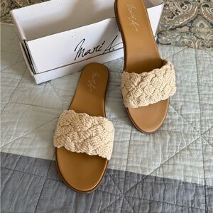 Ivory Cream Braided Sandals